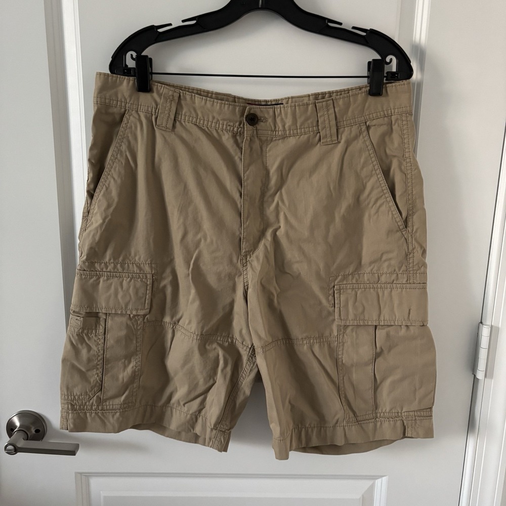 Chaps Cargo Shorts Mens 36 Tan Khaki Utility Hiking Outdoors Gorpcore
